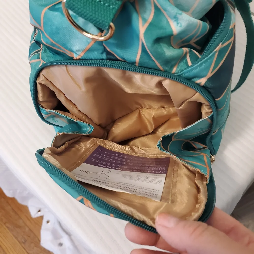 Sarah Wells Emerald Geometric Baby Bag